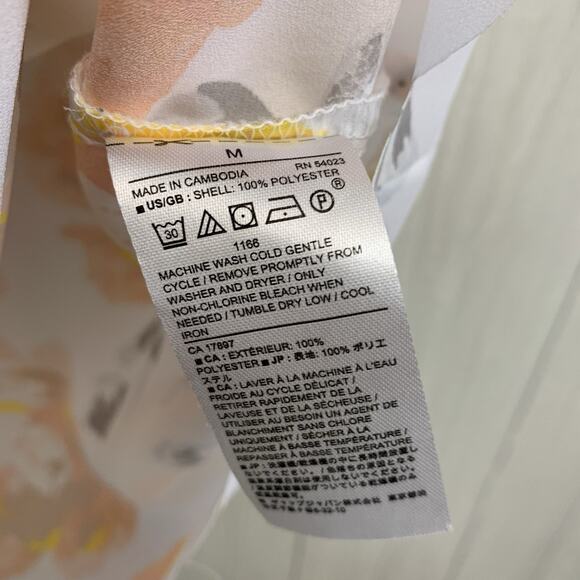 Banana Republic Pink Floral Short Sleeve Top Medium - Picture 4 of 7